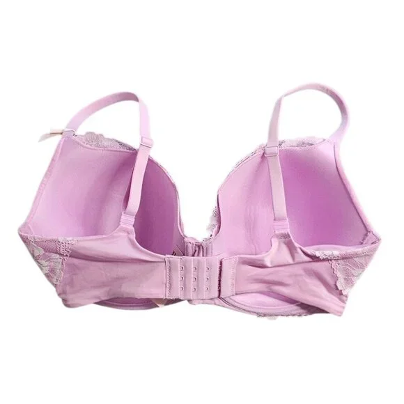 Victorias Secret Lightly Lined Demi Lace Bra, Underwire, Purple, Large Cup,  34G - Picture 4 of 5